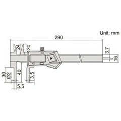 Insize Interchangeable Point Digital Caliper Range Series 1526-200