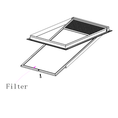 Pack of 3 Ductsure Eggcrate Hinged Filter EGHF-P 600500 (595x495mm)