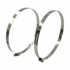 2 Piece 304 Stainless Steel 155-178mm Worm Drive Hose Clamp - Twin Eagle Imports