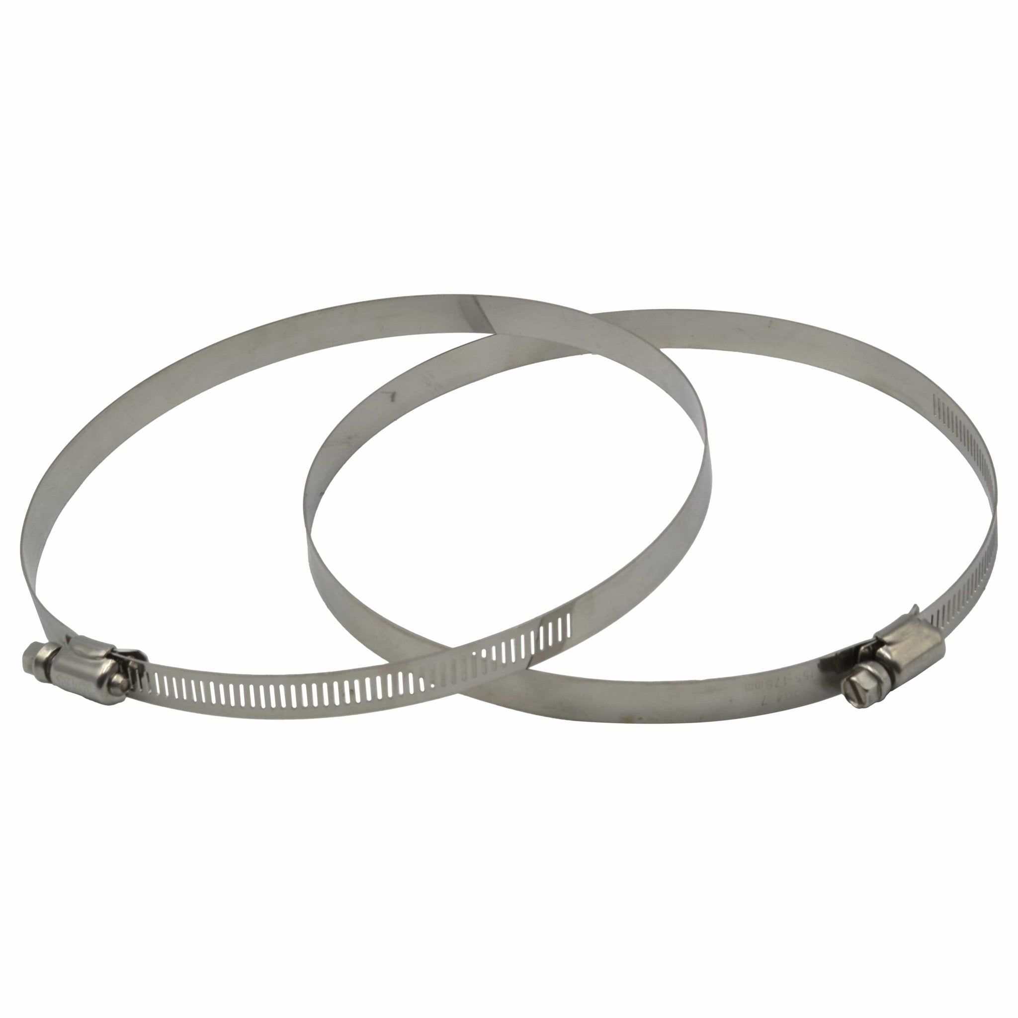 2 Piece 304 Stainless Steel 155-178mm Worm Drive Hose Clamp - Twin Eagle Imports