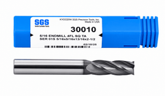 Kyocera SGS 30010 5/16" 4 Flute Ti-NAMITE-A AlTiN Coated Carbide Square End Mill