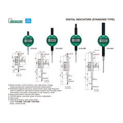 Insize Digital Indicator 25.4mm/1" Range Series 2112-25