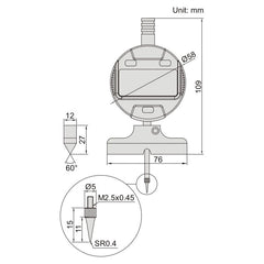 Insize Digital Depth Gauge (60° Knife Edge Base) Range Series 2143-101