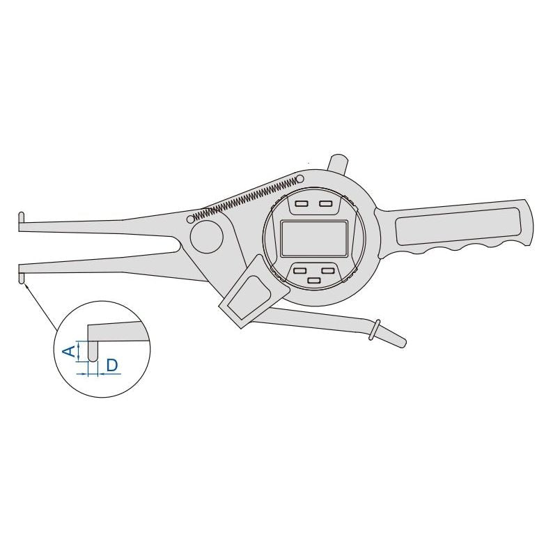 Insize Digital Internal Caliper Gauge 15-35mm/0.6-1.4" Range Series 2151-35