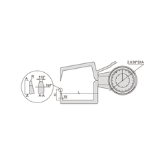 Insize External Dial Caliper Gauge 0.4-1.2" Range Series 2333-E121