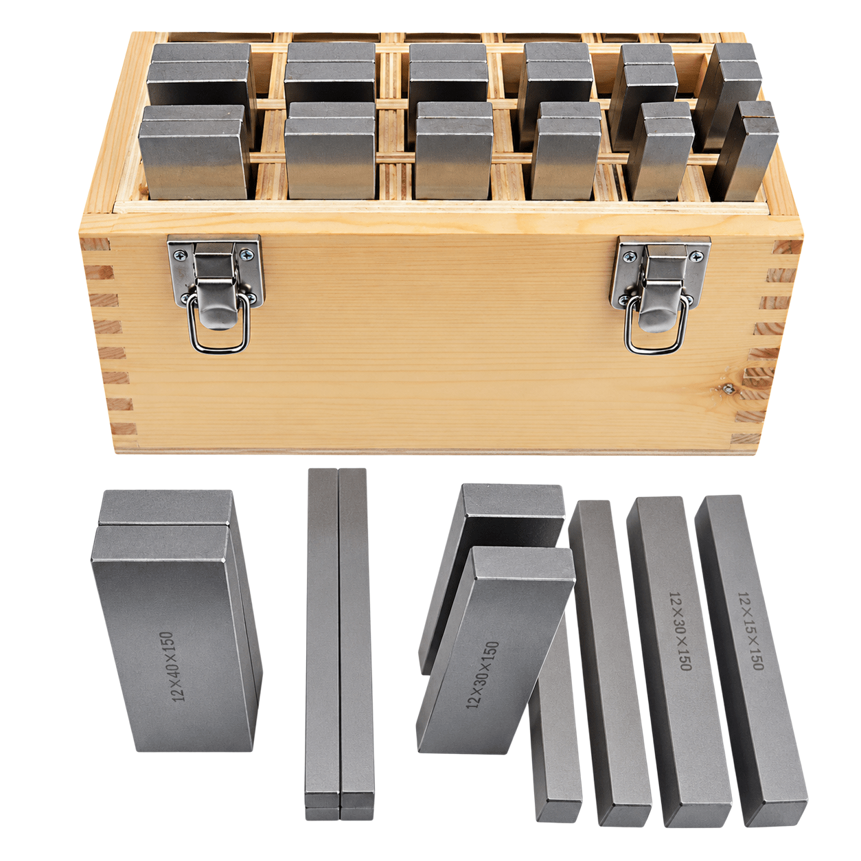 24 Pairs Parallel Steel Gauge Block Set 48 Piece 150mm Length - Twin Eagle Imports