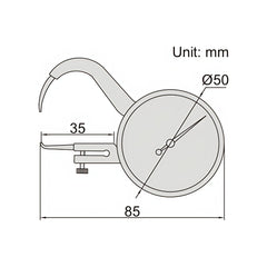 Insize Thickness Gauge 0-10mm x 0.05mm Range Series 2866-10