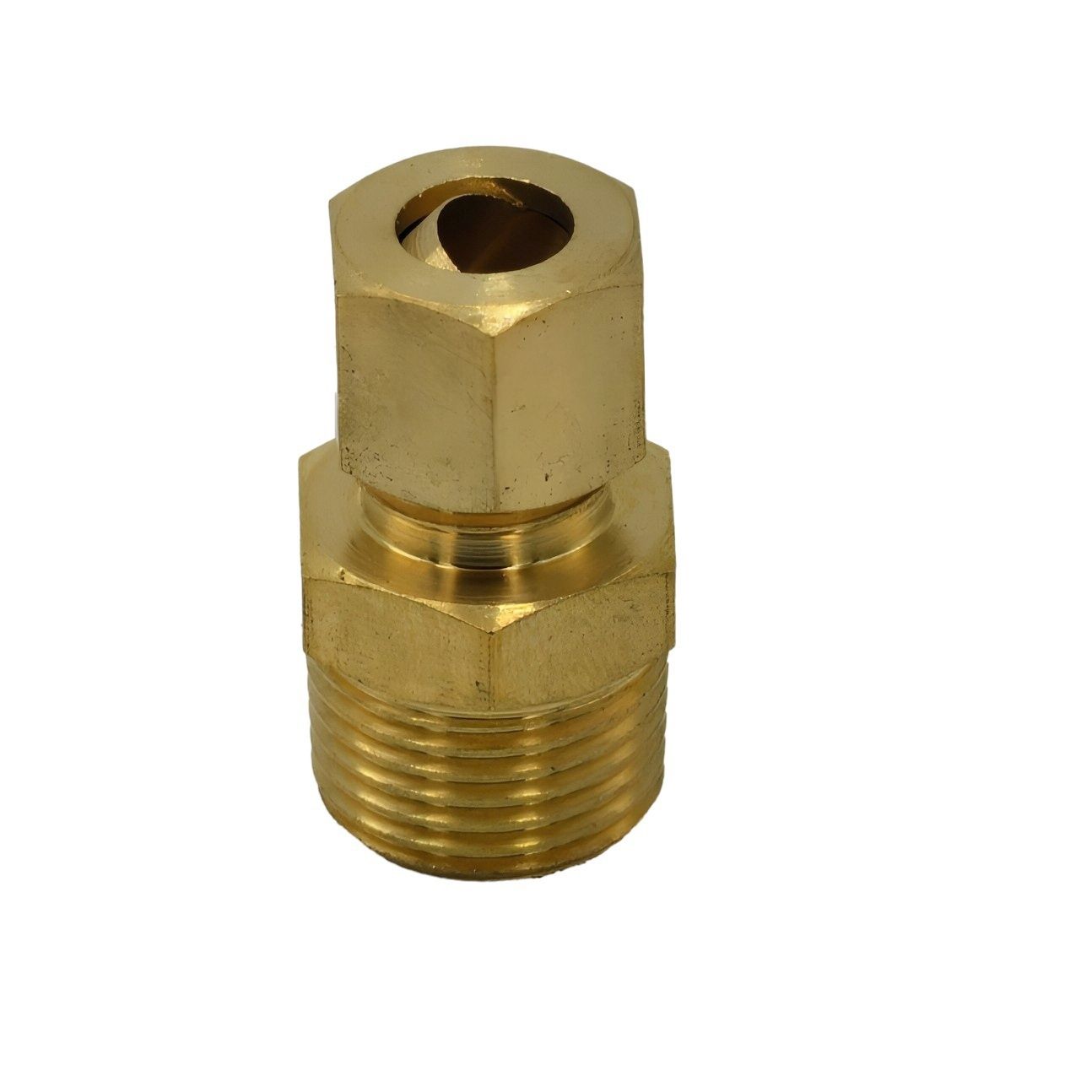 Brass Compression Male Female Connector (T5/16xM3/8)