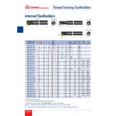 Carmex Internal Left Hand Thread Turning Toolholder – 13 mm Shank / 11 mm Insert / SIR 0013 L11