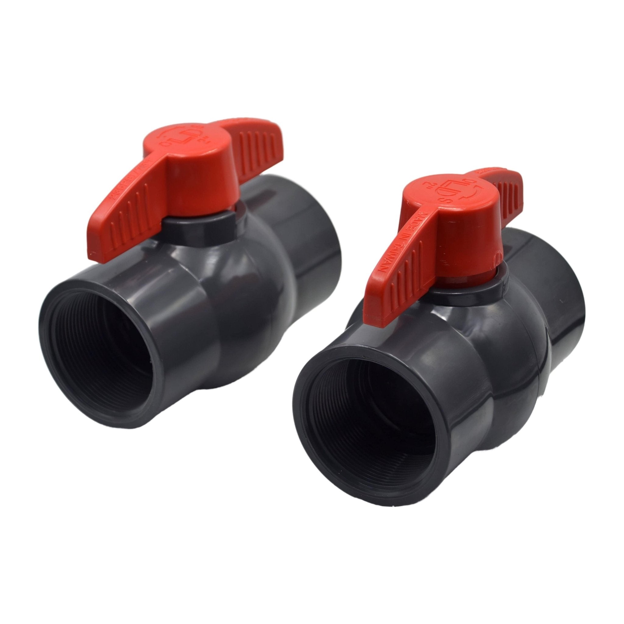 2pcs PVC Pipe Female/Female 2" BSP Thread Ball Valve - Twin Eagle Imports