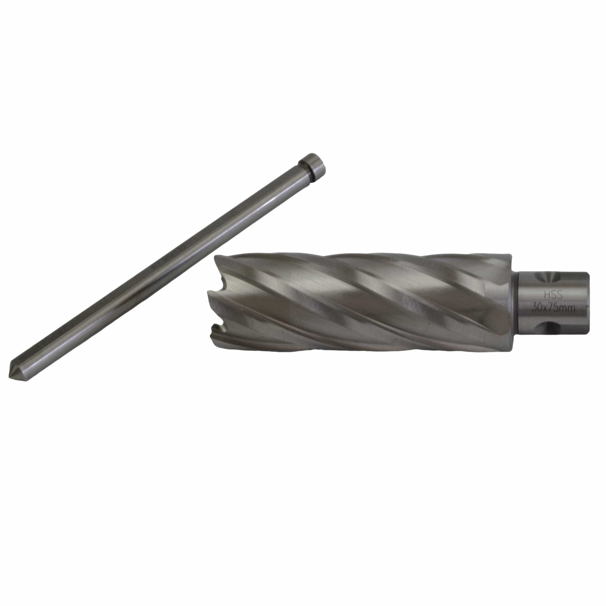 30 x 75mm D.O.C HSS 3/4" Universal Shank Annular Cutter with Pilot Pin - Twin Eagle Imports
