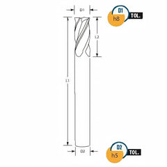 Best Carbide 2mm 4 Flute Stub Square End Mill