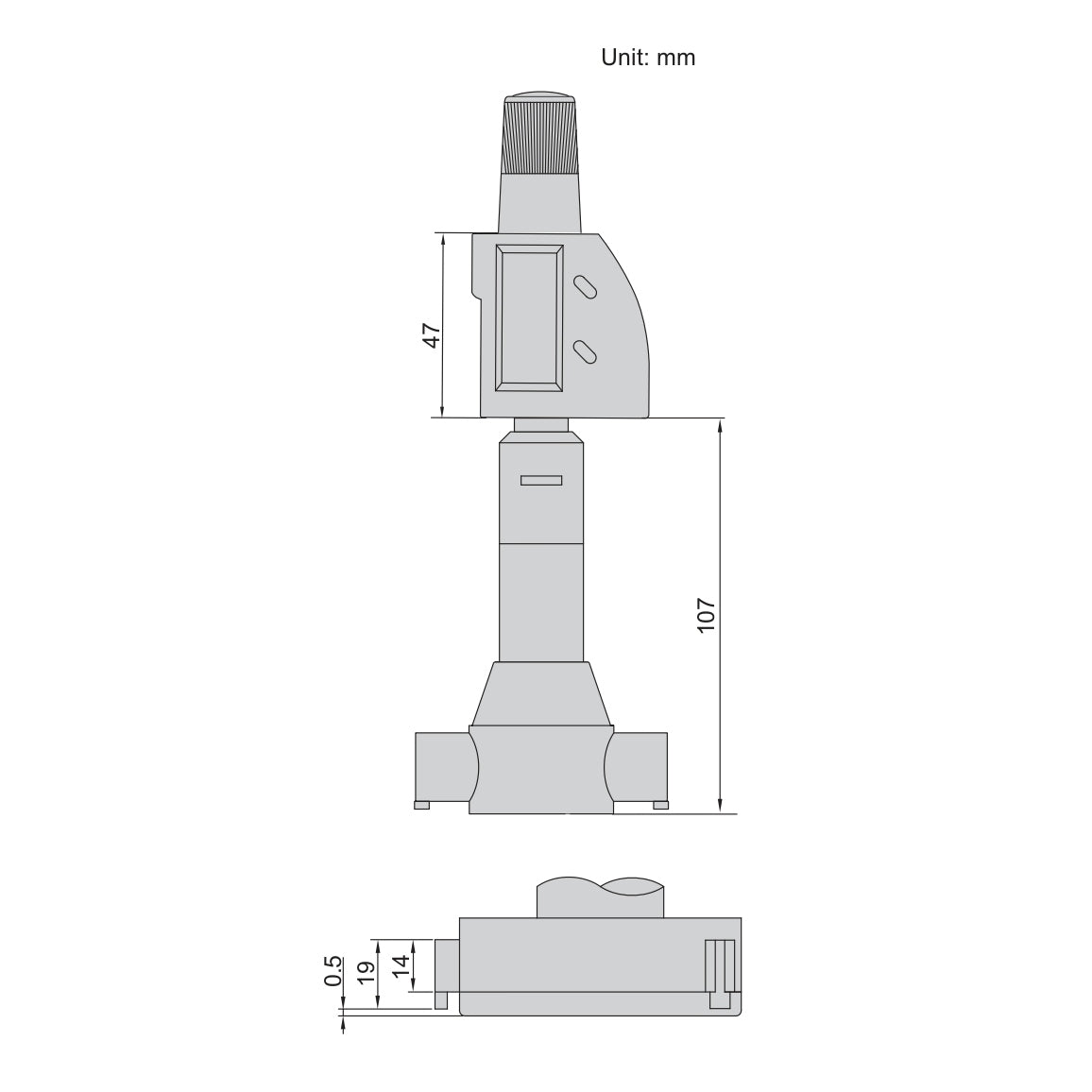 Insize Digital Three Points Micrometer Set 50-70mm/ 1.97-2.76" Range Series 3128-70