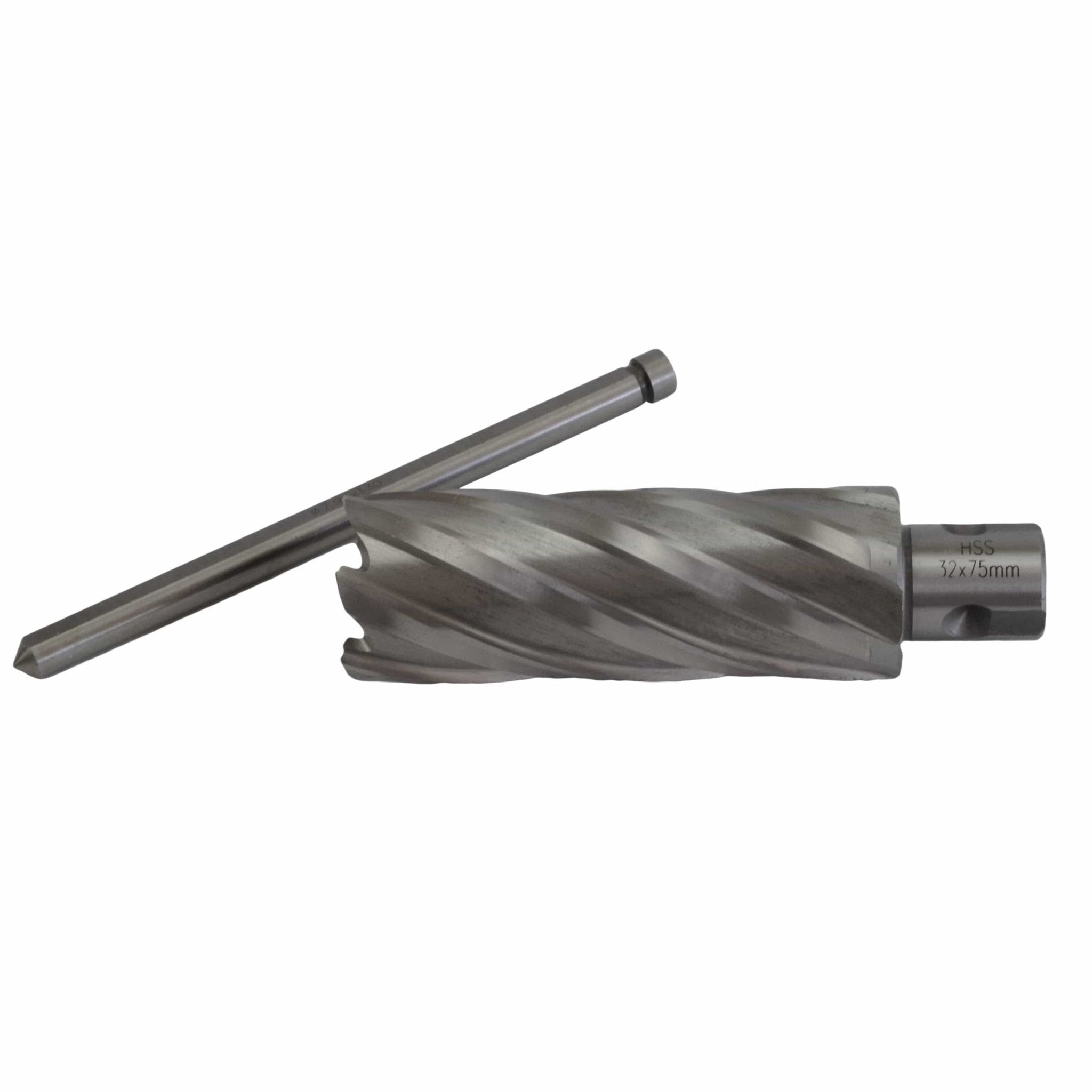 32 x 75mm D.O.C HSS 3/4" Universal Shank Annular Cutter with Pilot Pin - Twin Eagle Imports