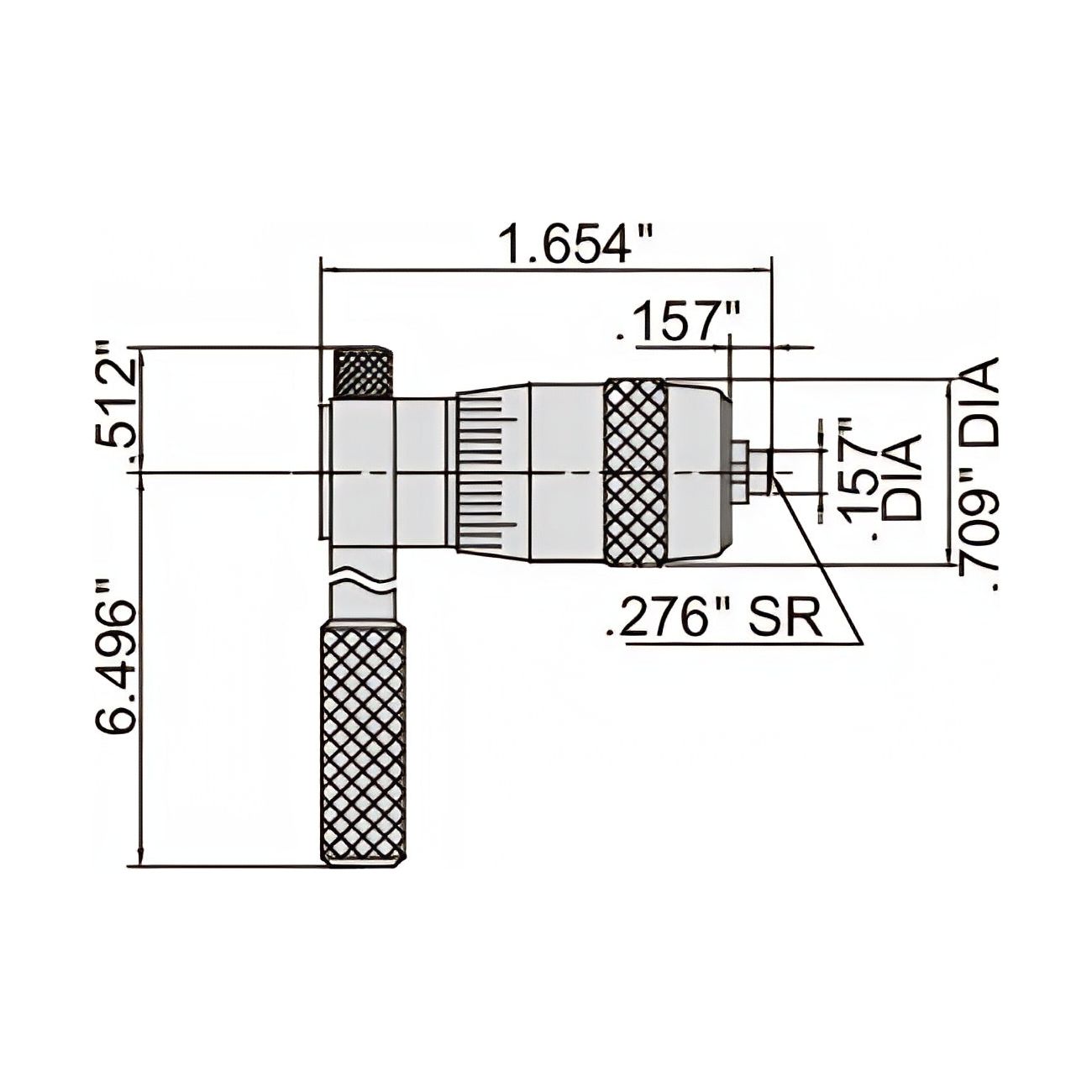 Insize Tublar Inside Micrometer 8-20" Range Series 3221-20