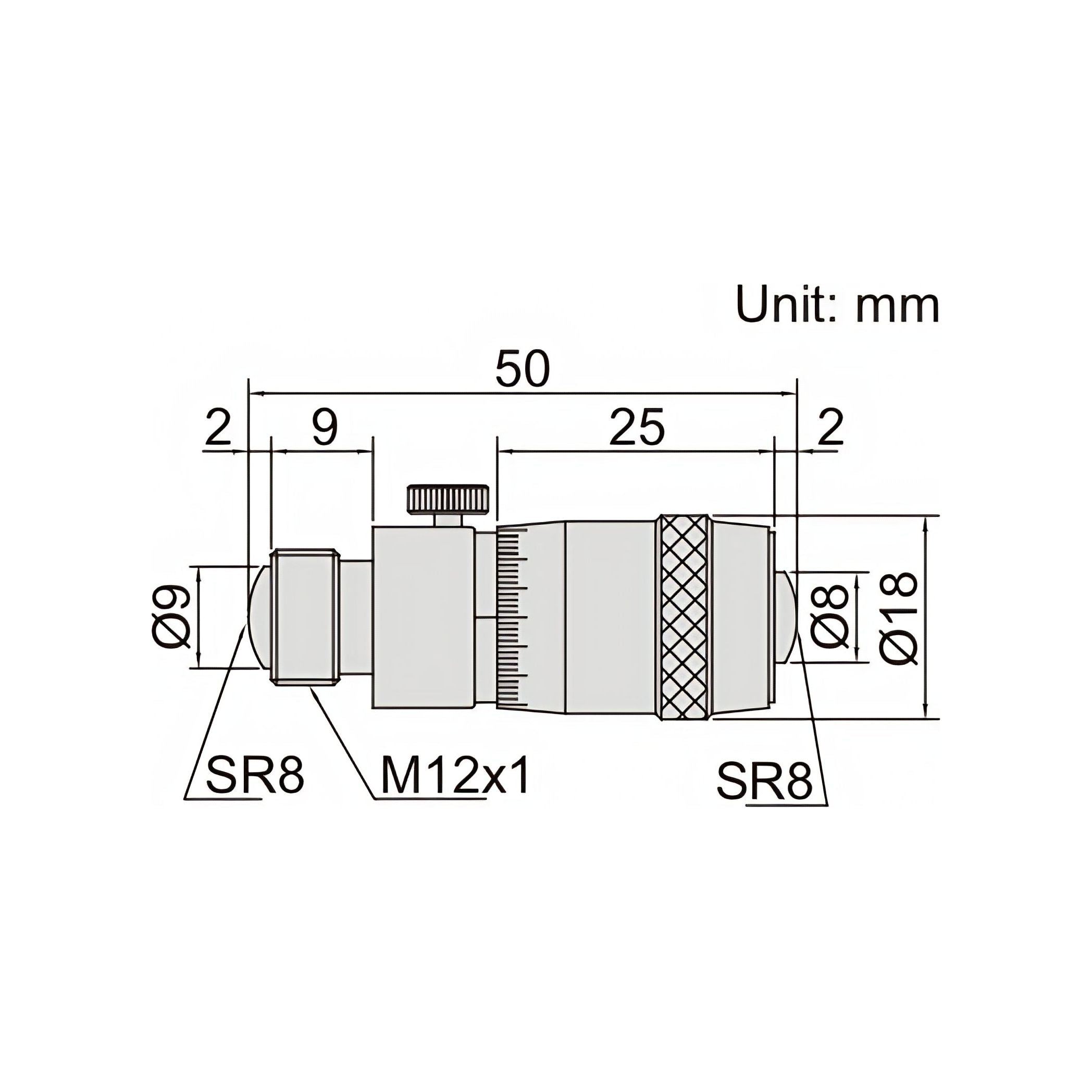 Insize Tubular Inside Micrometer 50-1000mm Range Series 3222-1000