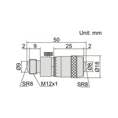 Insize Tubular Inside Micrometer 50-600mm Range Series 3222-600