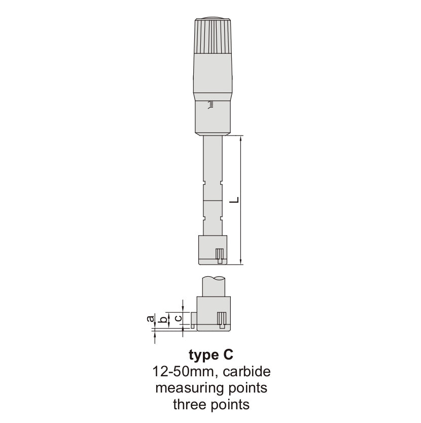 Insize Three Point Internal Micrometer 12-16mm Range Series 3227-16