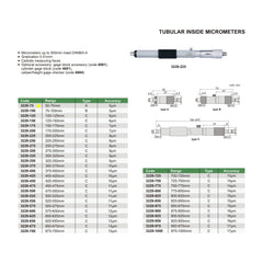 Insize Tubular Inside Micrometer 50-75mm Range Series 3229-75