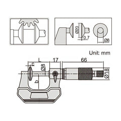 Disc Micrometer 50-75mm Range Series 3282-75