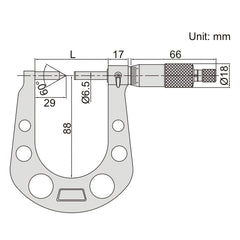 Insize Disc Brake Micrometer 25-50mm Range Series 3288-50A