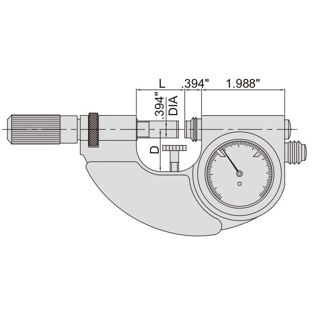 Insize Dial Snap Gauge 0-1" Range Series 3334-1