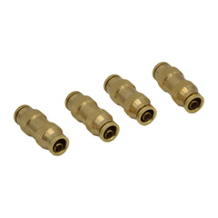 3/8" DOT Brass Push-In Straight Tube Unions – 4 Pack - Twin Eagle Imports