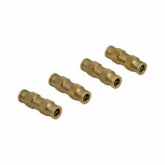 4 Piece 1/4 DOT Straight Brass Push in Hose Connect Grab Kit Assortment - Twin Eagle Imports