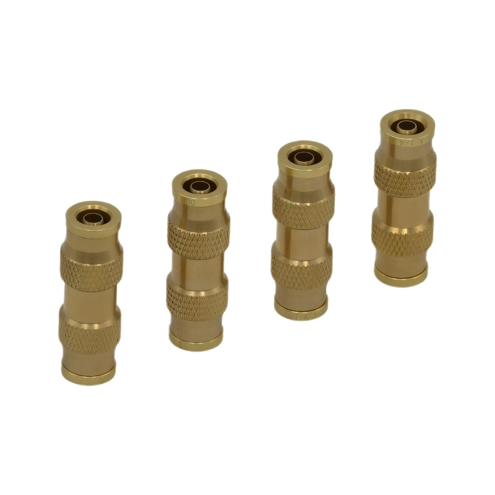 4 Piece 1/4 DOT Straight Brass Push in Hose Connect Grab Kit Assortment - Twin Eagle Imports