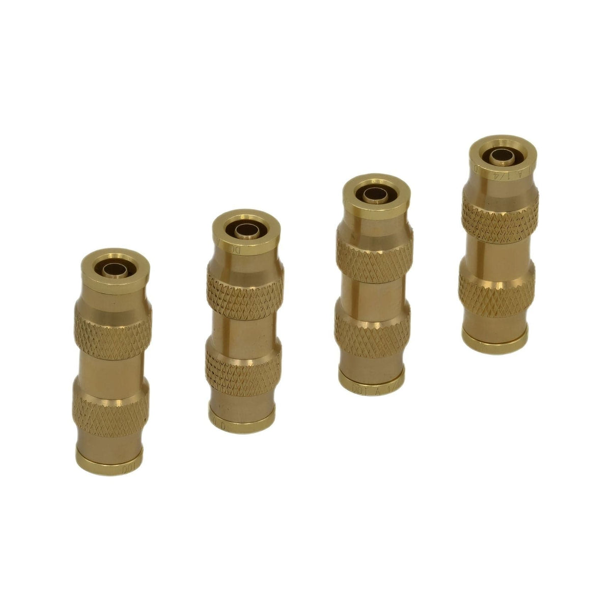 4 Piece 1/4 DOT Straight Brass Push in Hose Connect Grab Kit Assortment - Twin Eagle Imports
