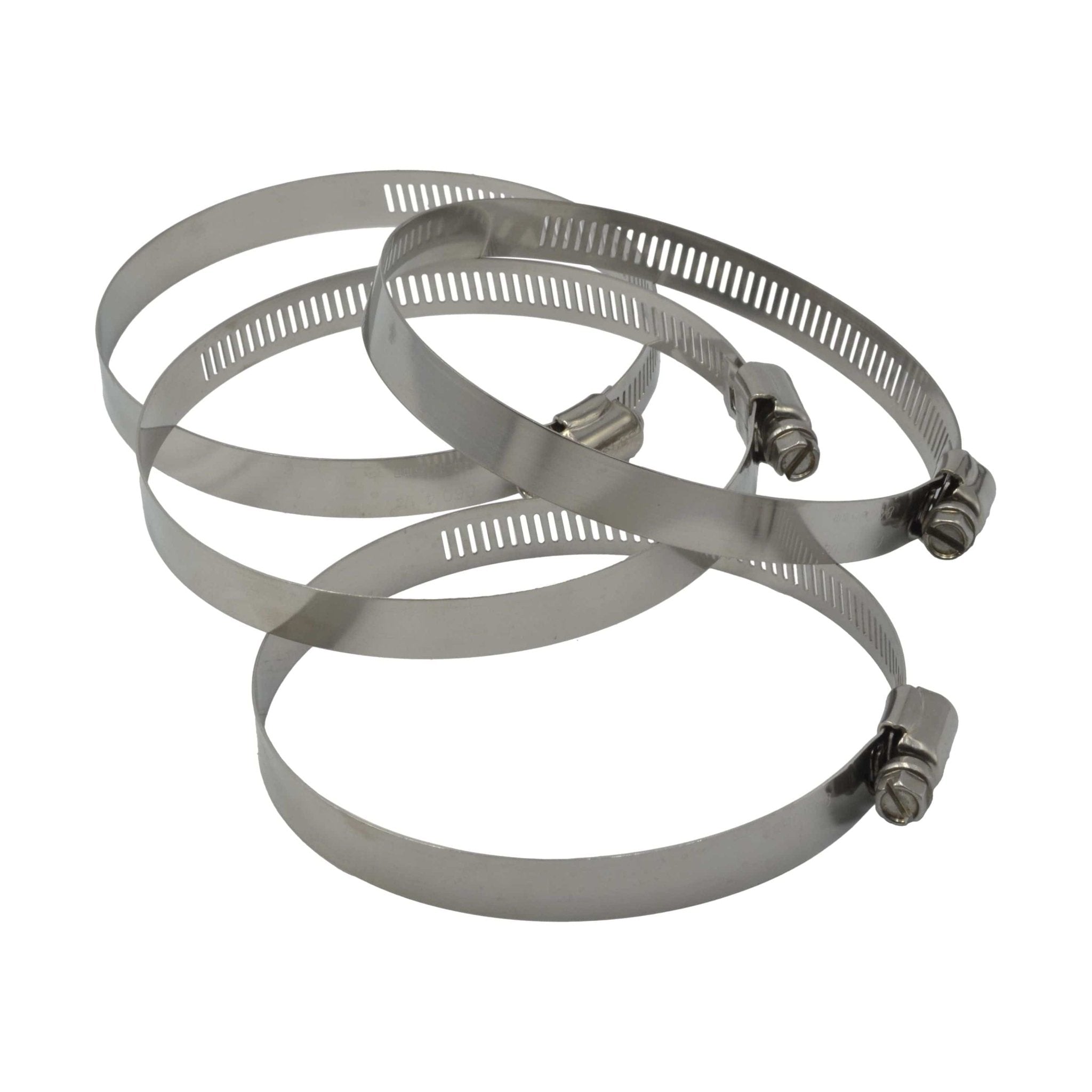 4 Piece 304 Stainless Steel 84-108mm Worm Drive Hose Clamp - Twin Eagle Imports