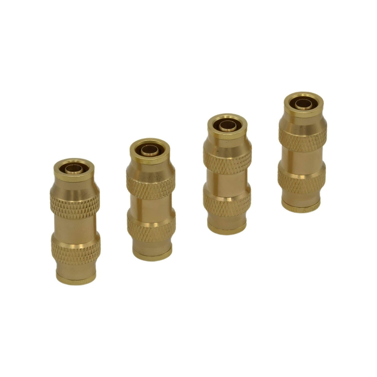 4 Piece 3/8 DOT Straight Brass Push in Hose Connect Grab Kit Assortment - Twin Eagle Imports