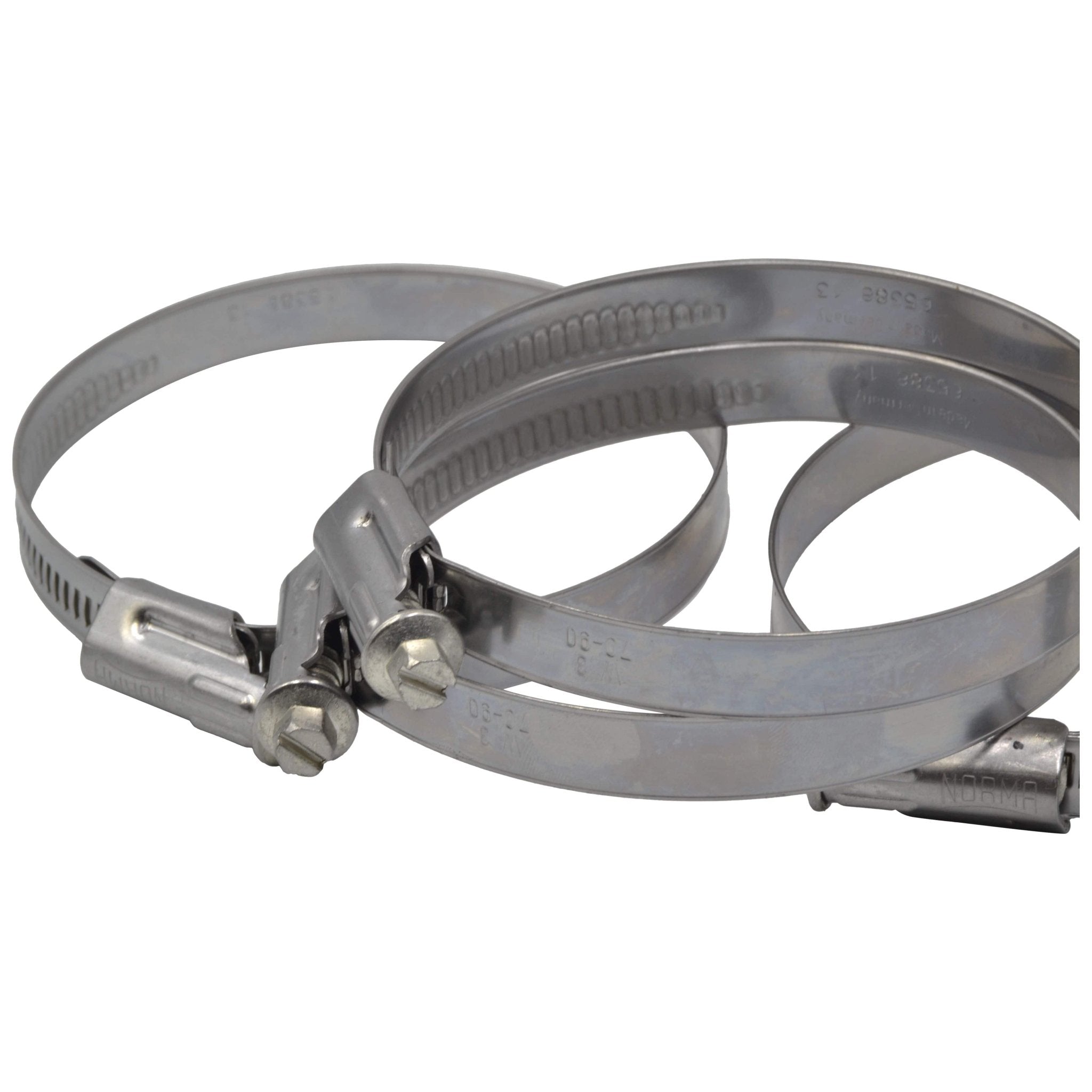 4 Piece Norma 304 Stainless Steel 70-90mm Worm Drive Hose Clamp - Twin Eagle Imports