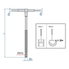 Insize Telescopic Gauge 32-54mm Range Series 4206-D