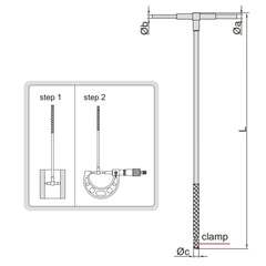 Insize Long Handle Telescopic Gauge 12.7-19mm Range Series 4209-2