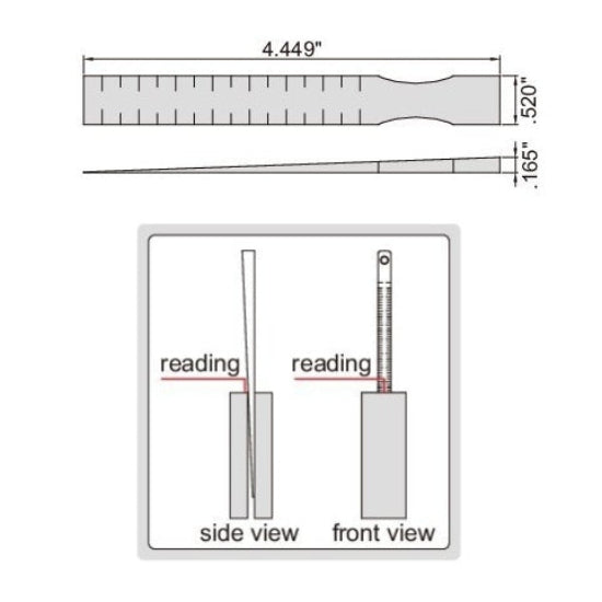 Insize Taper Slot Gauge 0.01-0.15" Range Series 4630-1E