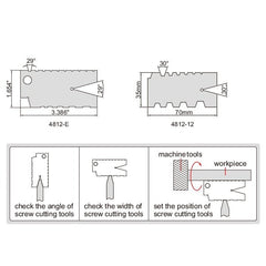 Insize Thread Angle Gauge 1-10TPI Range Series 4812-E