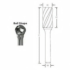 Best Carbide - SD5NF 1/2" Aluminium Cut Carbide Burr