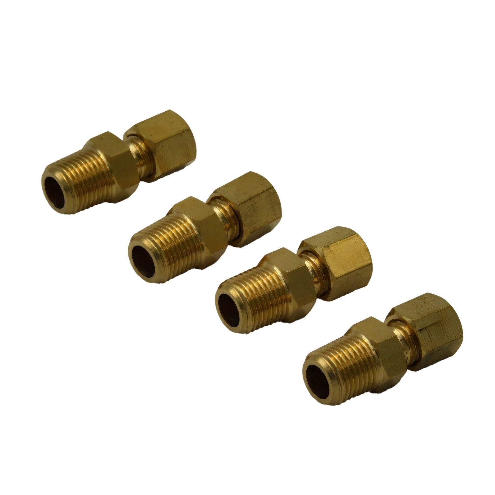 4pc Brass Compression Male Female Connector (T1/8xM1/8)