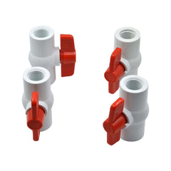 4pcs PVC Pipe Female/Female 1/2" BSP Thread Ball Valve - Twin Eagle Imports
