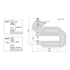 Insize Thickness Gauge 0-20mm x 0.01mm Range Series 2365-20