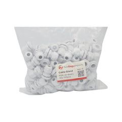 50 Pack IP68 PG9 White Nylon Cable Gland 4-8mm Cable Range - Twin Eagle Imports