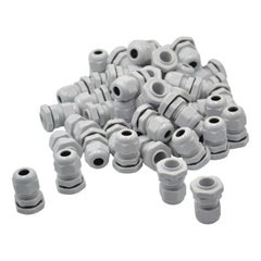 50 Pack IP68 PG9 White Nylon Cable Gland 4-8mm Cable Range - Twin Eagle Imports