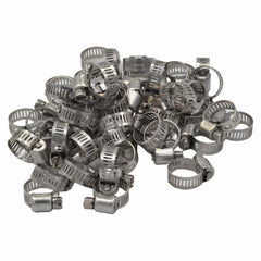 50 Piece 304 Stainless Steel 6-15mm Worm Drive Hose Clamp - Twin Eagle Imports