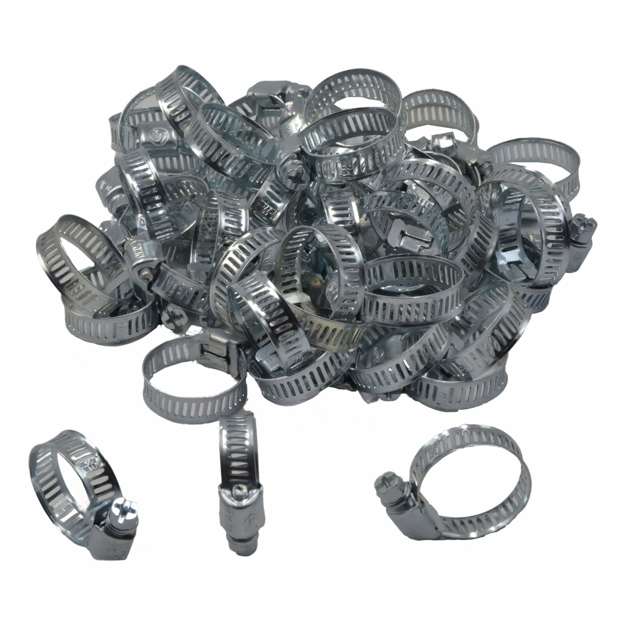50 Piece Zinc 12-23mm Worm Drive Hose Clamp - Twin Eagle Imports