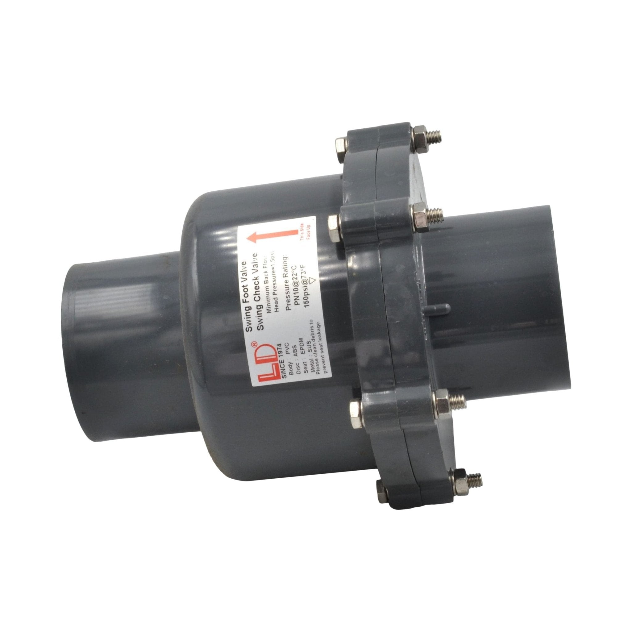 50MM / 2" Large PVC Swing Check Valve 150 PSI F/F BSPT Thread - Twin Eagle Imports