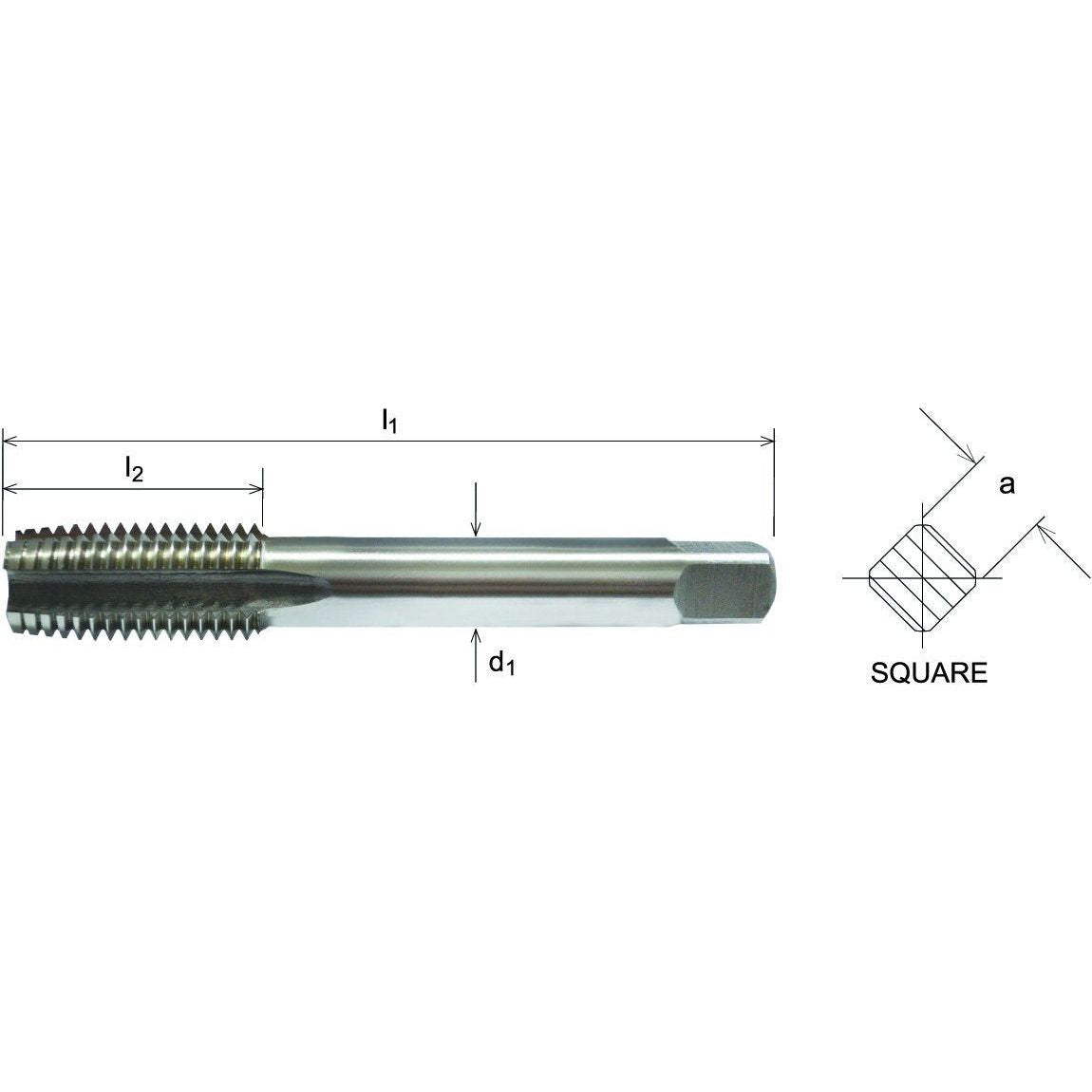 SOMTA Series 519 Left-Hand Taper HSS Bottom Tap