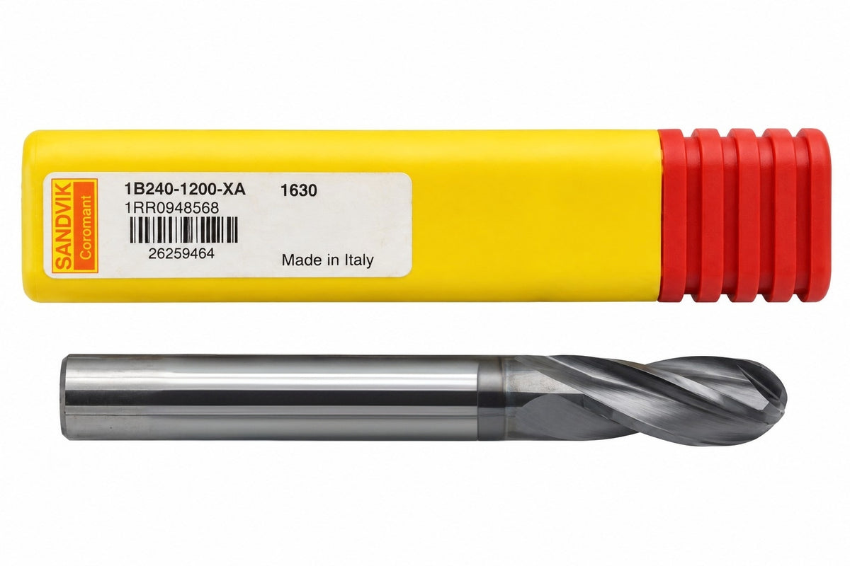 Sandvik Coromant 12.0mm 4 Flute Coated Carbide Ball Nose Endmill