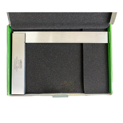 Insize 4707‑250 precision square – wide base mounted on work surface