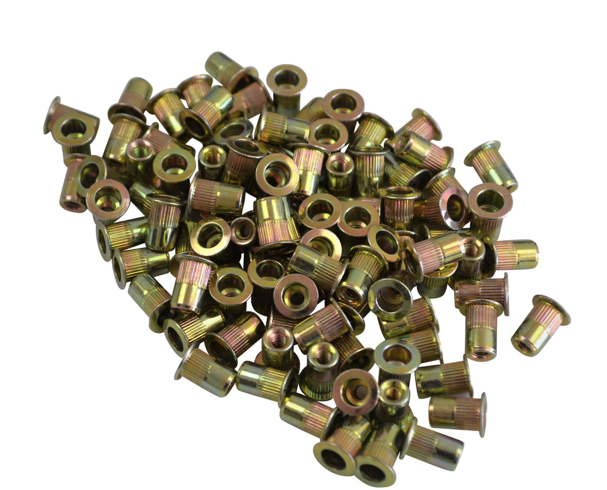 6/32 UNC Zinc Plated Steel Nutsert Rivet Nuts – Bulk Pack of 100 - Twin Eagle Imports